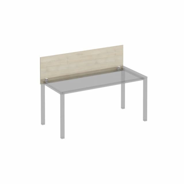 Экран для стола 160 на белом каркасе с кронштейнами Юнитекс Комфорт КФ К.Б 843 ДШ дуб шамони