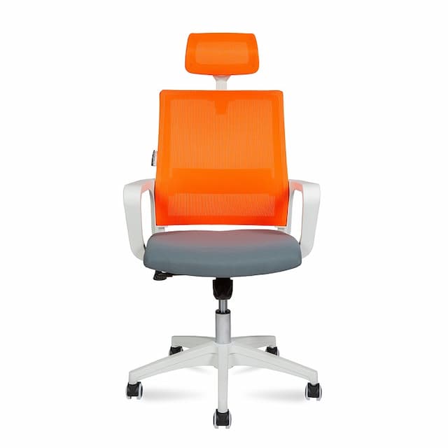 Кресло офисное Norden Бит 815AW-AF08-T58 (оранжевая сетка / темно серая ткань)