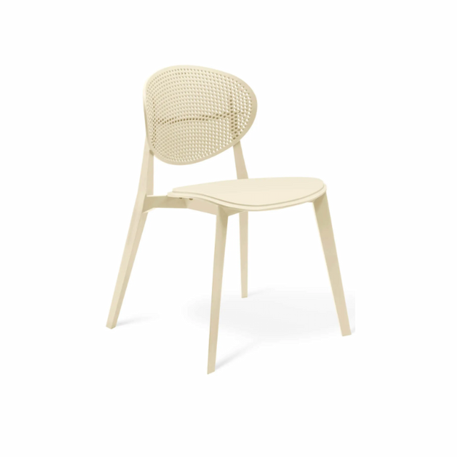 Стул пластиковый Клен SHT-S111-Р шеф141/2 с жестким сиденьем (бежевый)