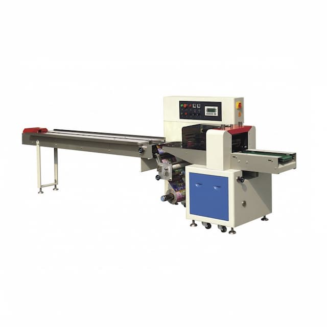 Горизонтальная упаковочная машина Hualian Machinery DXDZ-450XD (нижняя подача)